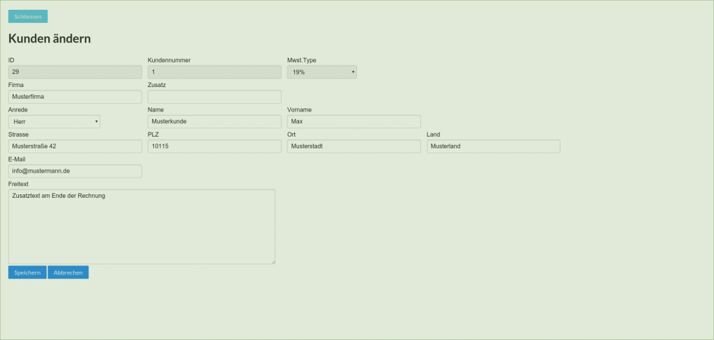 Frontend: Einfache Kundenverwaltung