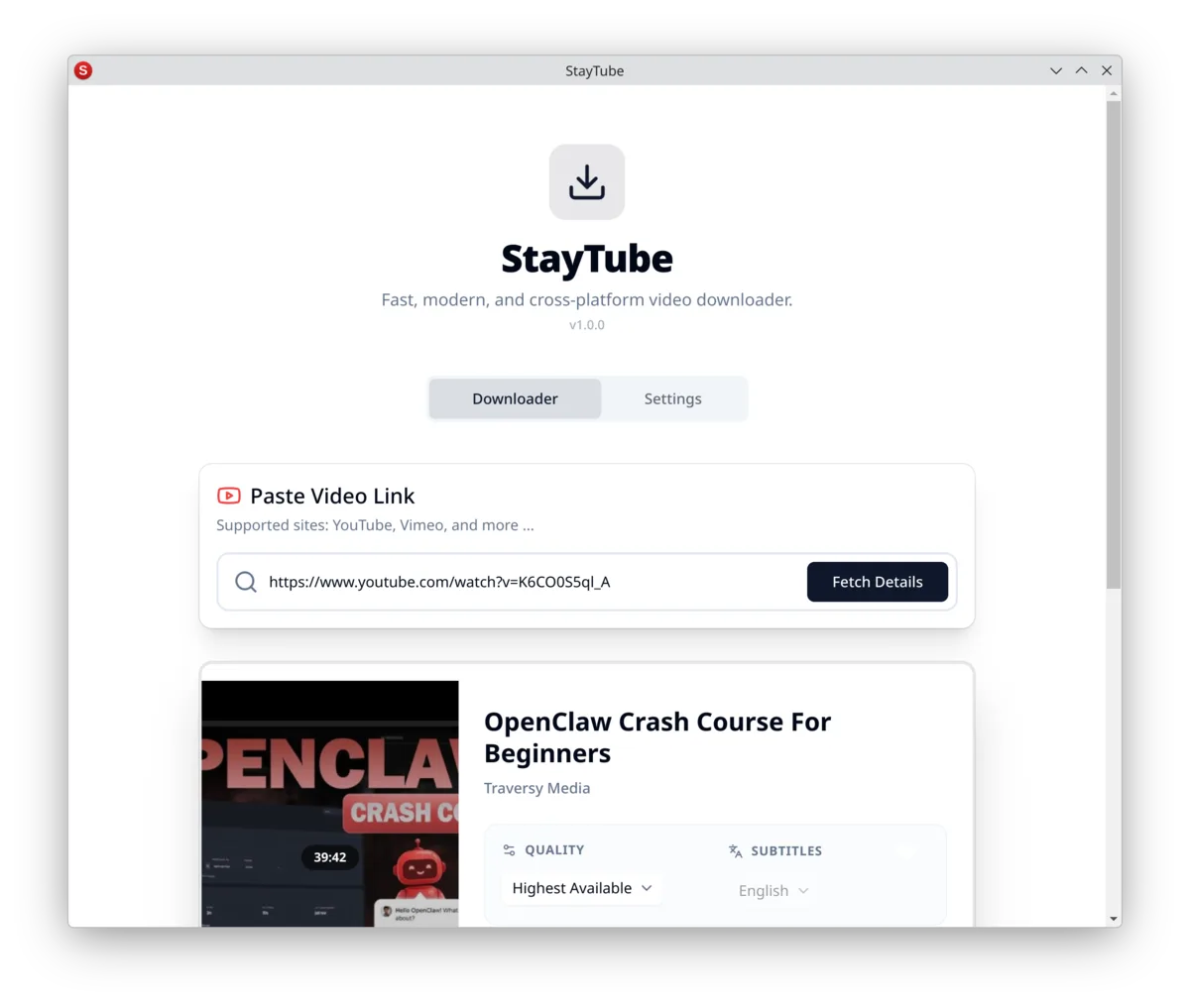 StayTube Dashboard